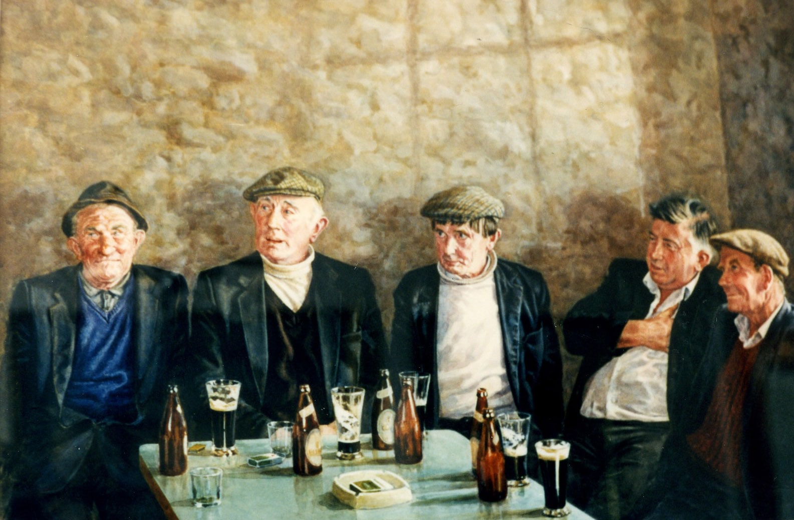 The Men of Ballina Gree (Margaret&#39;s Song) 1997 Oli on Canvas 20 x 34